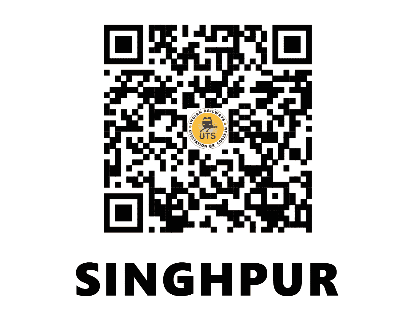 UTS QR Code for SINGHPUR - SNGP (SB - MADHYA PRADESH)